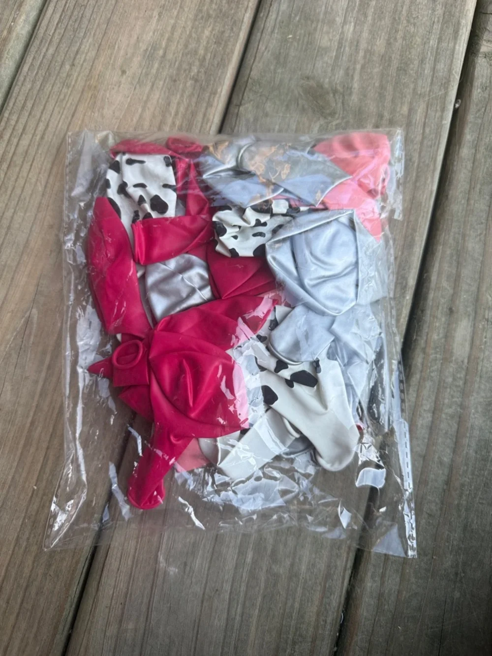 NWOT (40) Pink Silver Cow Print Theme Farm Birthday Party Balloons Decorations